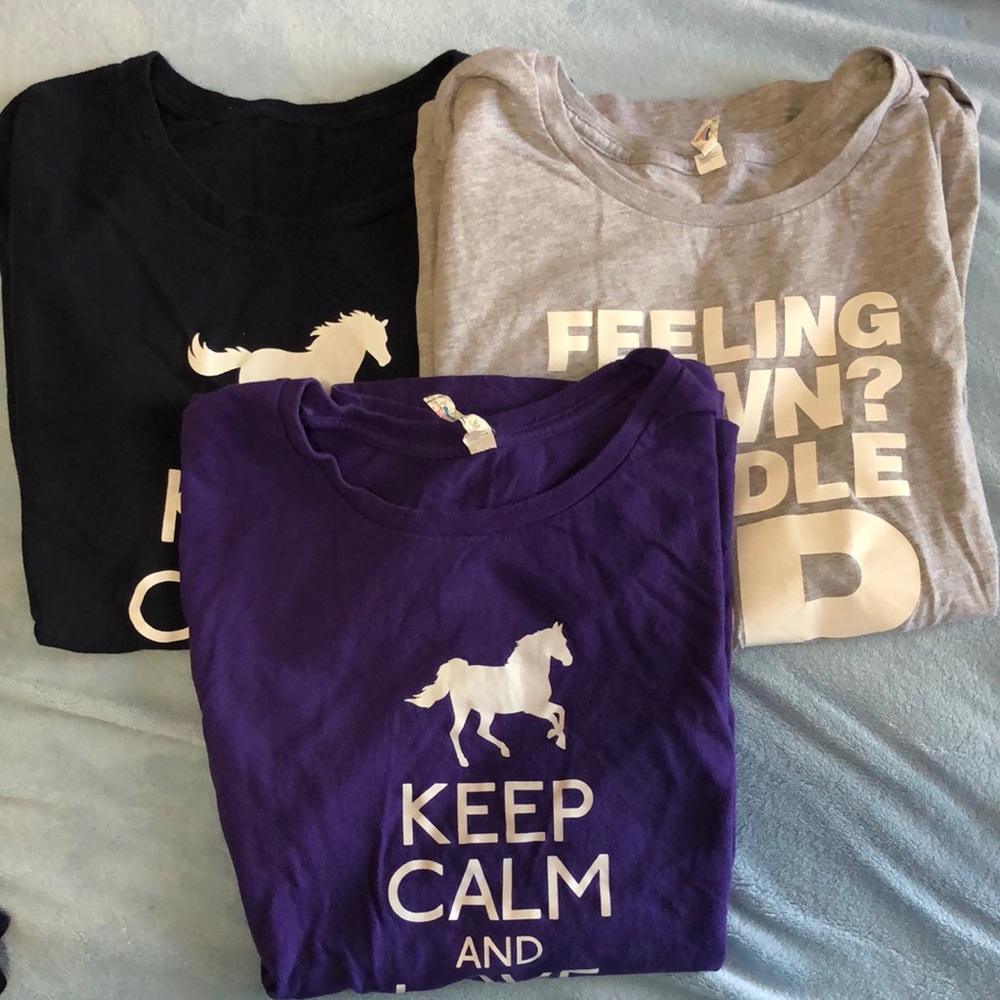 Bundle of 3 equestrian tees